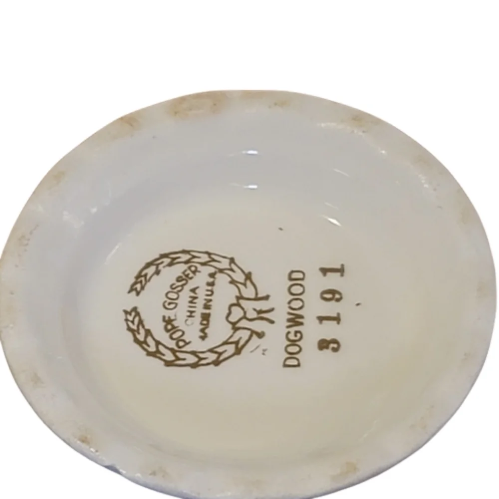 VINTAGE POPE GOSSER DOGWOOD creamer 3191 gold and floral